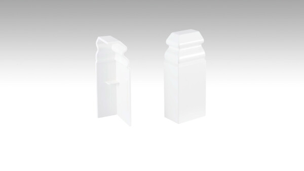 Corner system - profile 11 PK (Hamburg profile) End cap (self-adhesive) White 2001