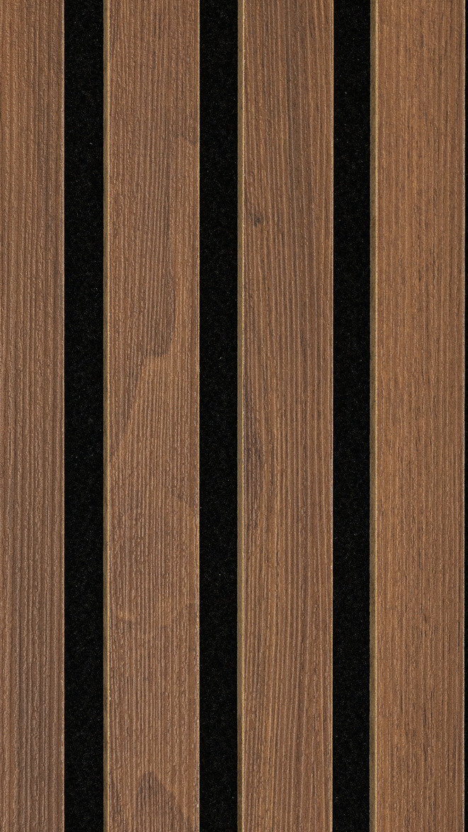 Panel acústico de roble rústico marrón → WoodUpp 