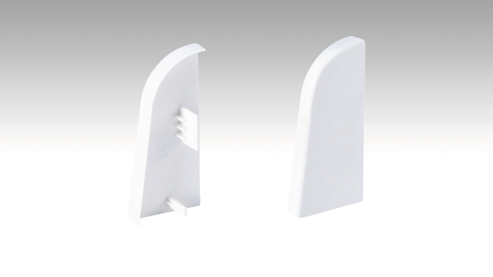 Corner system - 2 PK profile End cap White 2001