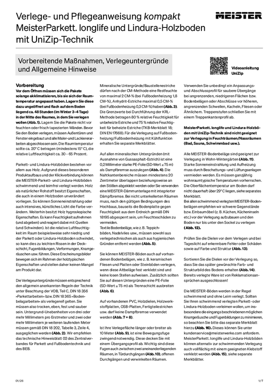 DE_Verlege-Pflegeanweisung_kompakt_Parkett_Lindura_UniZip_M_0126.pdf