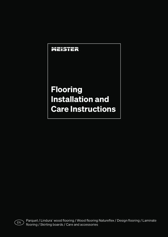 Flooring Installation and Care Instructions
