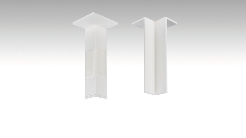 Hoeksysteem - profiel 9 PK | 19 PK Binnenhoek (zelfklevend) Wit 02001