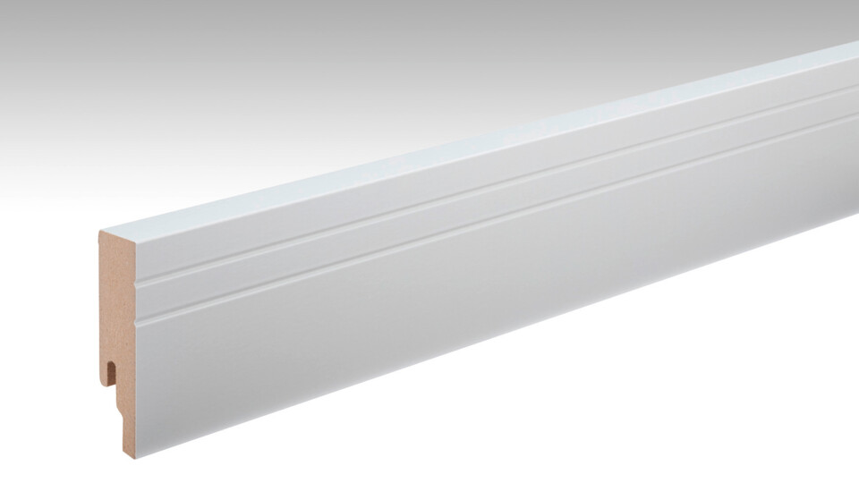 Skirting board 19 PK profile Plain white gloss DF 324