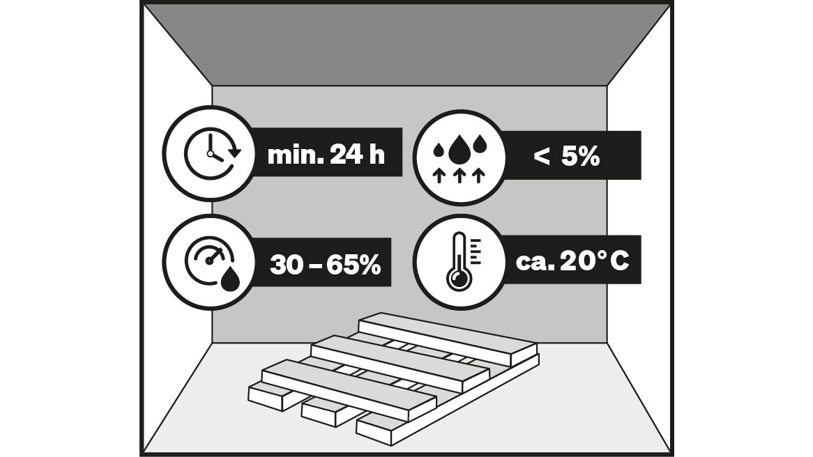 Akustikpaneele anbringen: Angaben zur Akklimatisierung vor der Montage