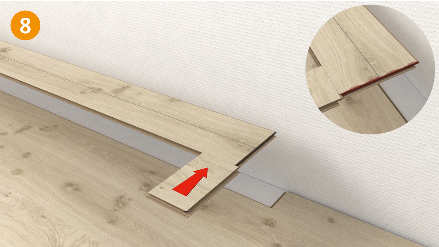 Abb. 8 Laminat mit Masterclic Plus