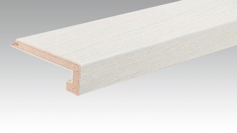 Profilé pour nez de marche en parquet Profilé en U pour nez de marche en parquet Chêne harmonieux blanc polaire 9008