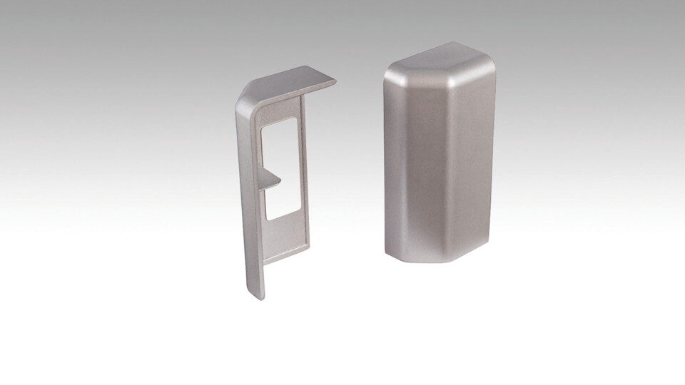 Corner system - 15 MK | 20 PK profiles End cap (self-adhesive) Stainless steel 2038