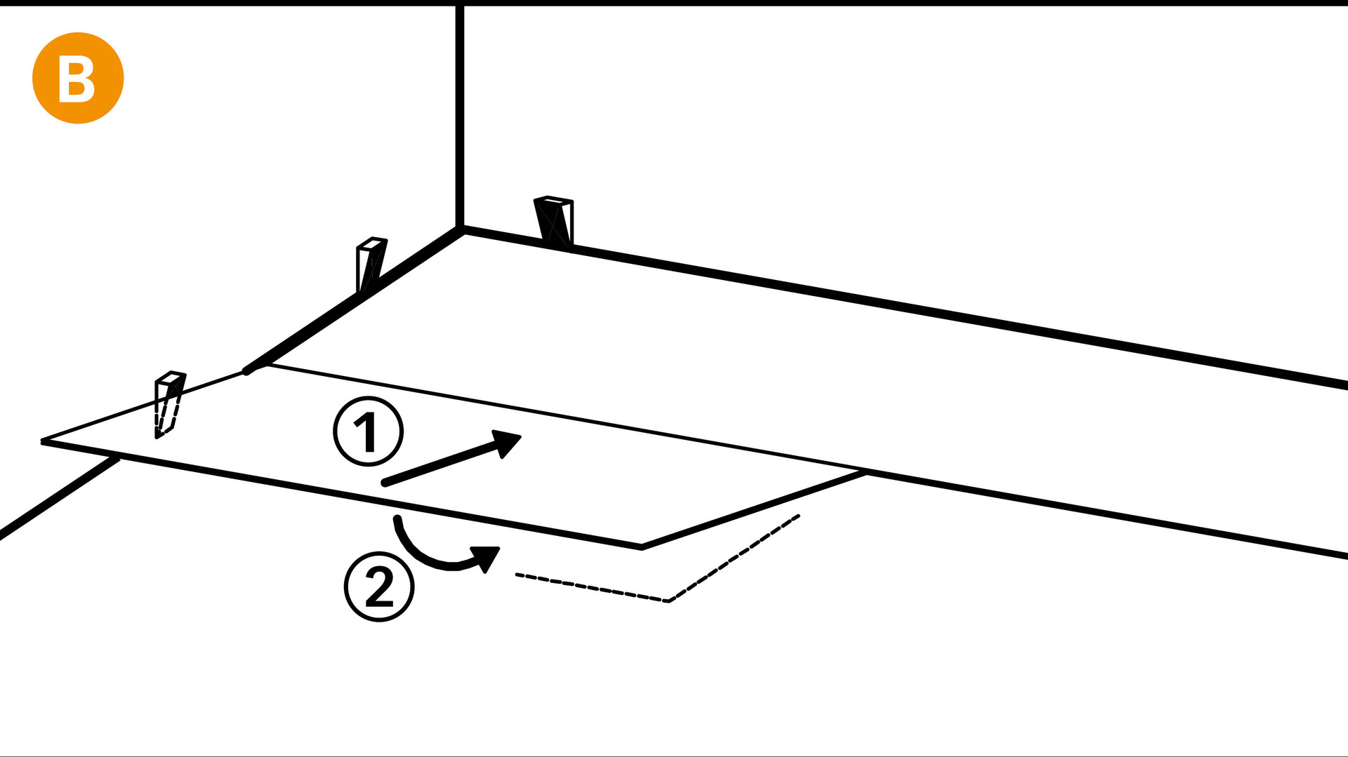 Abbildung B 1 und B 2 Designboden verlegen mit Multiclic