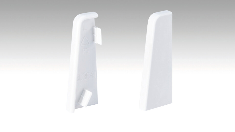 Corner system - 3 PK profile End cap White 2001