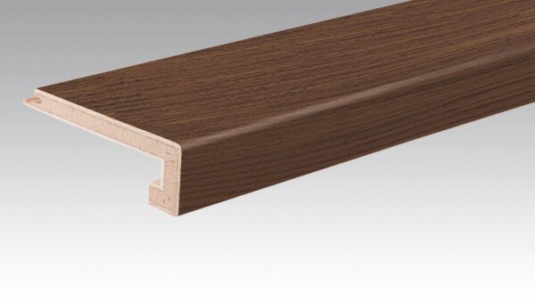 Perfil de cantos de escaleras de parquet Perfil de cantos de escaleras parquet - perfil U Nogal americano vivo 09009 barnizado ultramate